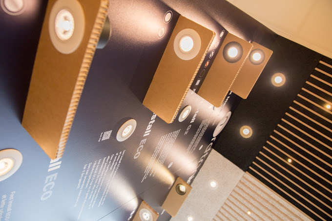 Udstilling af Nordtronic spot i WATTOO.DKs showroom.